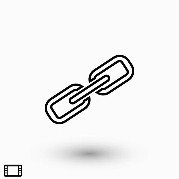 Chain Link Icon Flat Design Best Vector Icon — Stock Vector