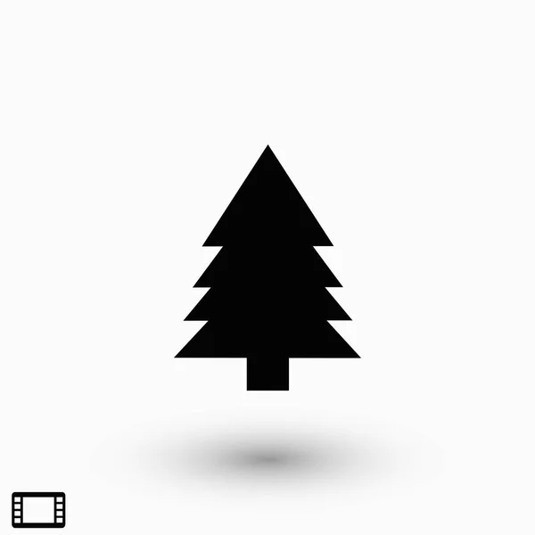 Kerst Boom Pictogram Platte Ontwerp Beste Vector Pictogram — Stockvector