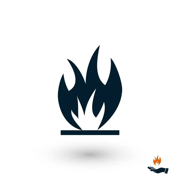 Fire Icon Vector Flat Design Best Vector Icon — Stock Vector