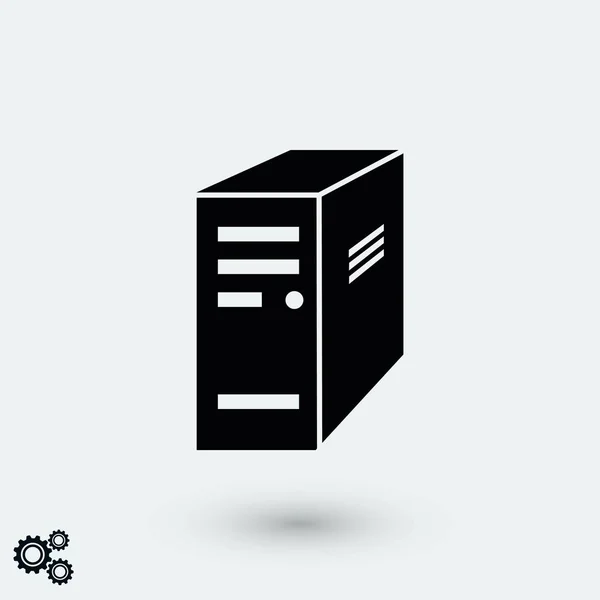 Computer Server Icon Flat Design Best Vector Icon — Stock Vector