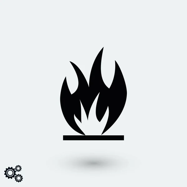 Fire Icon Vector Flat Design Best Vector Icon — Stock Vector