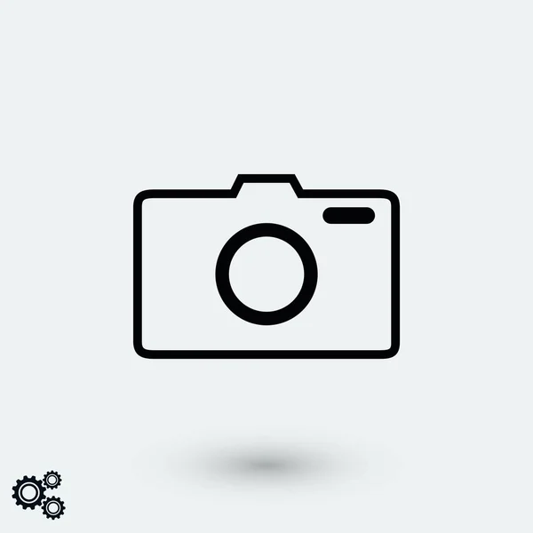 Photo Camera Vector Icon Flat Design Best Vector Icon — Stock Vector