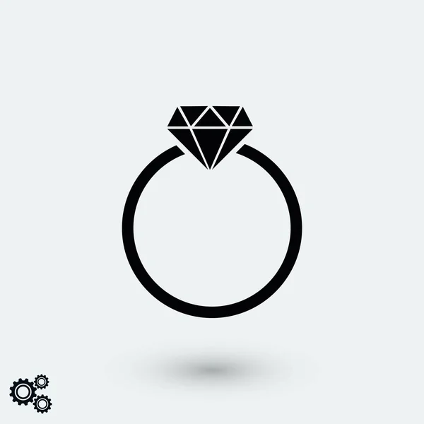 Ring Pictogram Vector Platte Ontwerp Beste Vector Pictogram — Stockvector