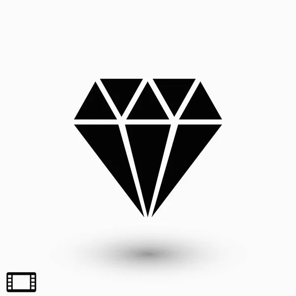 Diamant Vektorsymbol Flaches Design Bestes Vektorsymbol — Stockvektor