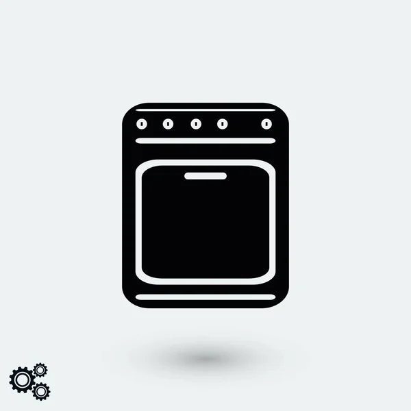 Stove Icon Vector Flat Design Best Vector Icon — Stock Vector