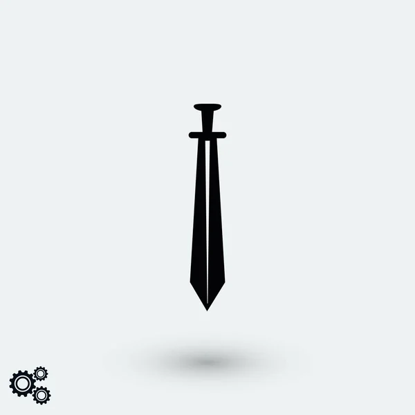 剣のアイコンベクトルフラットデザインベクトルアイコン — ストックベクタ