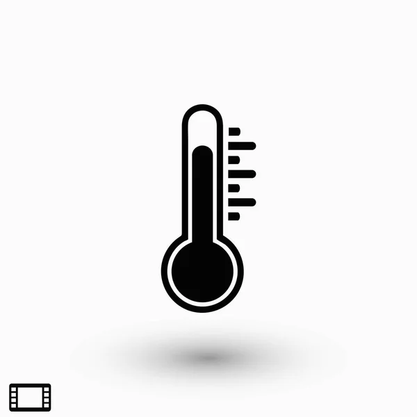 Иконка Вектора Термометра Плоская Иконка — стоковый вектор