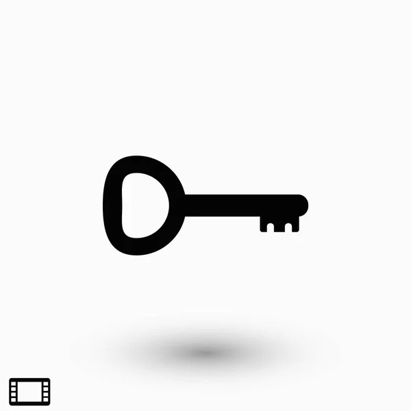 Key Icon Vettore Design Piatto Migliore Icona Vettoriale — Vettoriale Stock