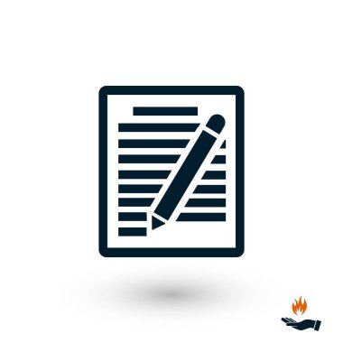 Kağıt vektör simgesi, düz tasarım en iyi vektör simgesi