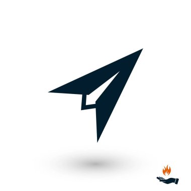 Uçak simge vektör, düz tasarım en iyi vektör simgesi