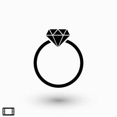 Yüzük simge vektör, düz tasarım en iyi vektör simgesi