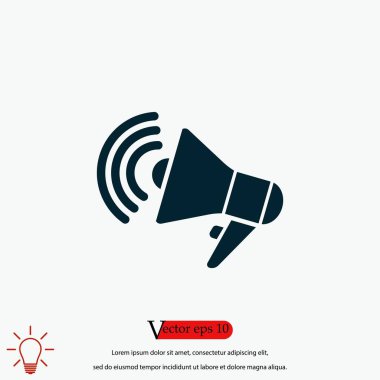 hoparlör simgesi vektör, düz tasarım en iyi vektör simgesi