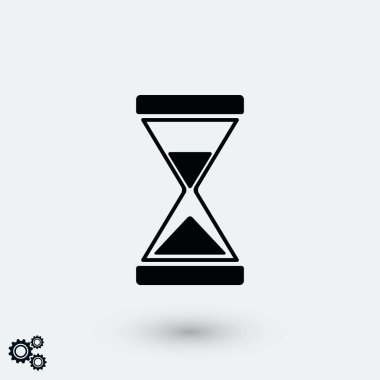 kum saati simgesi vektör, düz tasarım en iyi vektör simgesi