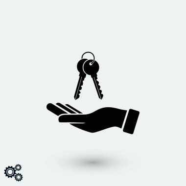 tuşları simgesi, düz tasarım en iyi vektör simgesi el