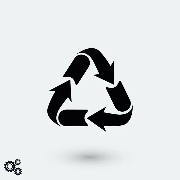 Recycle Teken Pictogram Platte Ontwerp Beste Vector Pictogram — Stockvector