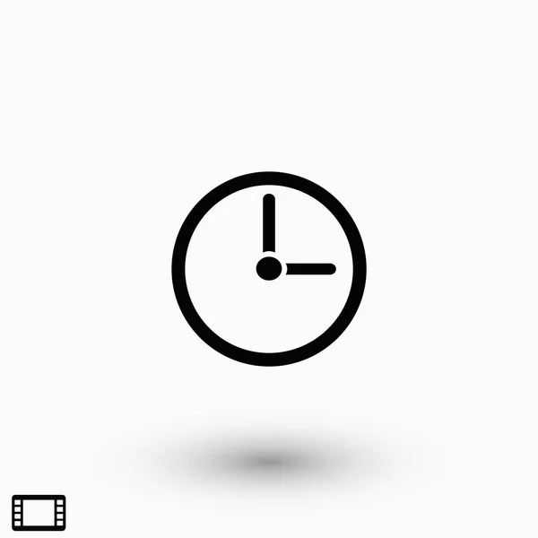 Vector Icono Reloj Diseño Plano Mejor Icono Vector — Archivo Imágenes Vectoriales