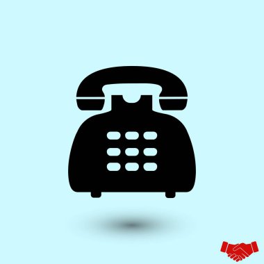 Telefon simge vektör, düz tasarım en iyi vektör simgesi