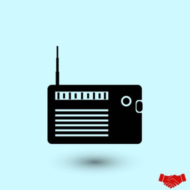radyo simge vektör, düz tasarım en iyi vektör simgesi