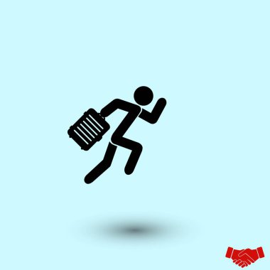 İnsanlar çanta simgesi, düz tasarım en iyi vektör simgesi