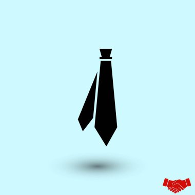 Kravat simge vektör, düz tasarım en iyi vektör simgesi