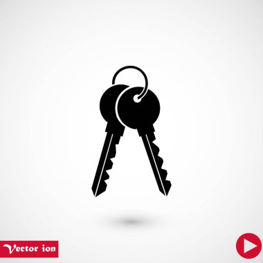 Anahtarları simge vektör, düz tasarım en iyi vektör simgesi