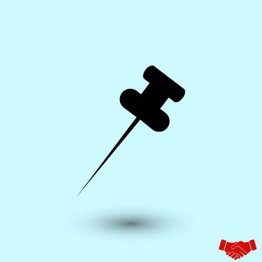 Posh PIN simgesi, düz tasarım en iyi vektör simgesi