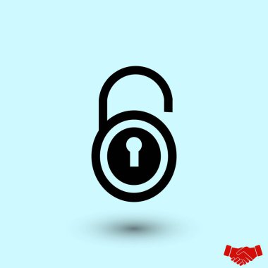 kilit simge vektör, düz tasarım en iyi vektör simgesi