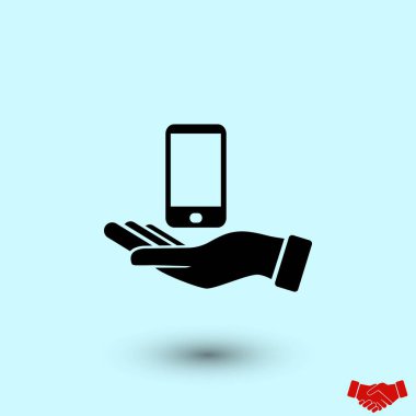Telefon simgesini, düz tasarım en iyi vektör simge yakalama