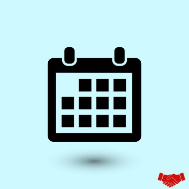 takvim simge vektör, düz tasarım en iyi vektör simgesi