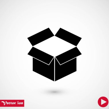 kutusu simgesi, vektör çizim, düz tasarım en iyi vektör simgesi