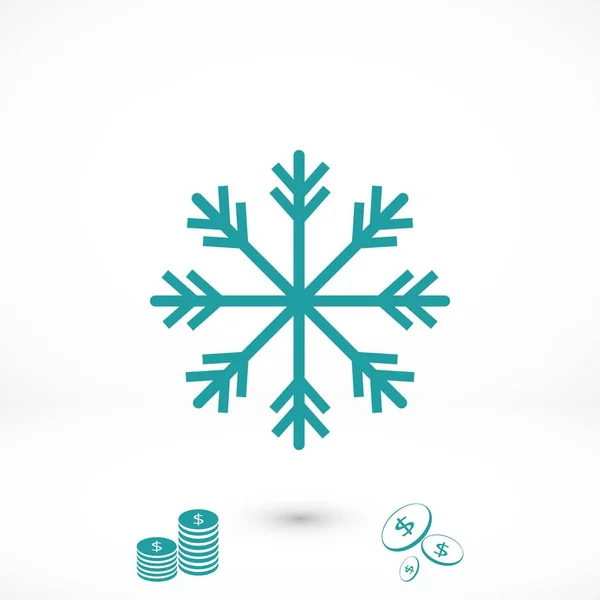 Copo Nieve Icono Vector Diseño Plano Mejor Icono Vector — Vector de stock