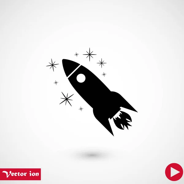 Cohete Icono Vector Diseño Plano Mejor Icono Vector — Vector de stock
