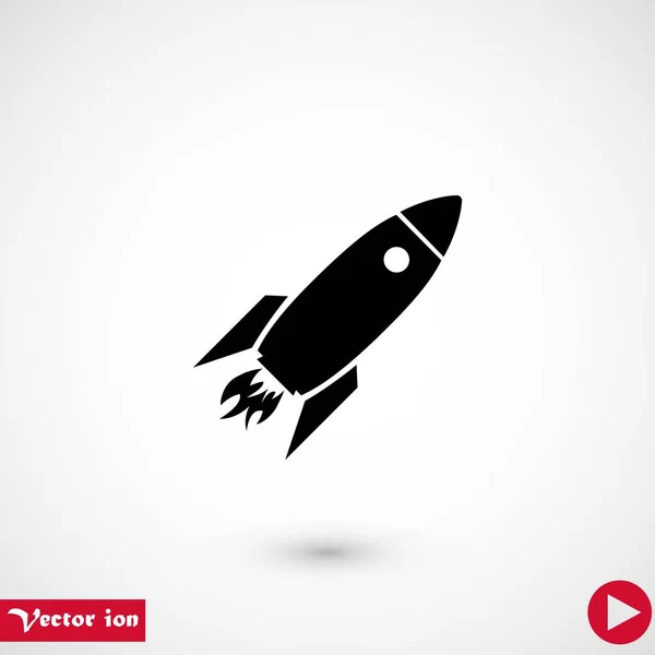 Icono Cohete Vector Diseño Plano Mejor Icono Vector — Vector de stock