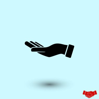 El simge vektör, düz tasarım en iyi vektör simgesi