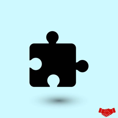 Bulmaca simge vektör, düz tasarım en iyi vektör simgesi