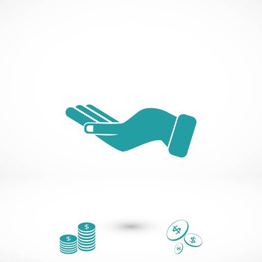 El simge vektör, düz tasarım en iyi vektör simgesi