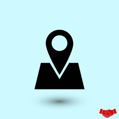 Harita simgesi, düz tasarım en iyi vektör simgesi pin