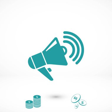 hoparlör simgesi vektör, düz tasarım en iyi vektör simgesi