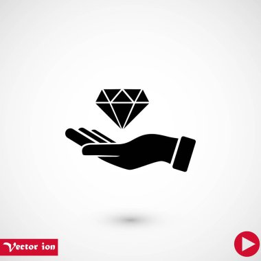 El ve yakın simge, düz tasarım en iyi vektör simgesi