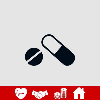 kapsül vektör simgesi, düz tasarım en iyi vektör simgesi