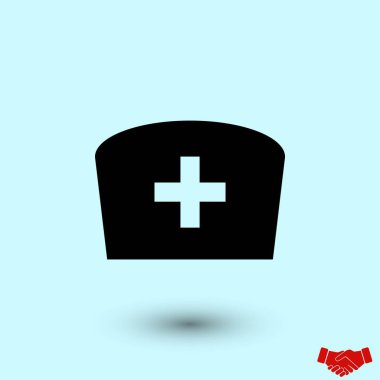 Hemşire simgesi, düz tasarım en iyi vektör simgesi düz