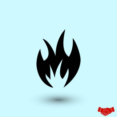 Yangın simge vektör, düz tasarım en iyi vektör simgesi