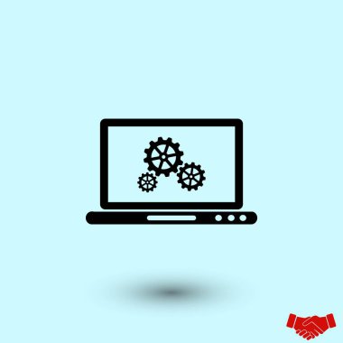 dizüstü simge vektör, düz tasarım en iyi vektör simge ayarlama