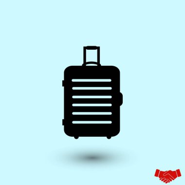 seyahat çantası simgesini, düz tasarım en iyi vektör simgesi
