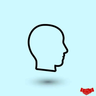 baş vektör simgesi, düz tasarım en iyi vektör simgesi