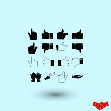 El simge vektör, düz tasarım en iyi vektör simgesi