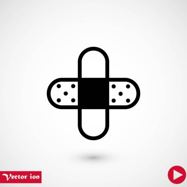 Bandaj sıva simgesi, düz tasarım en iyi vektör simgesi