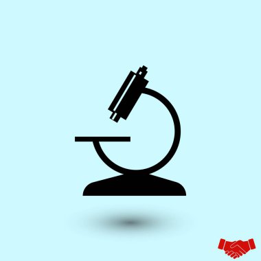 mikroskop simge vektör, düz tasarım en iyi vektör simgesi