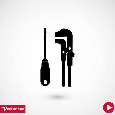 Araçlar vektör simgesi, düz tasarım en iyi vektör simgesi