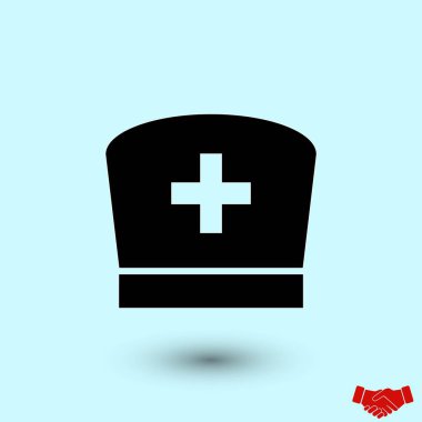 Hemşire simgesi, düz tasarım en iyi vektör simgesi düz